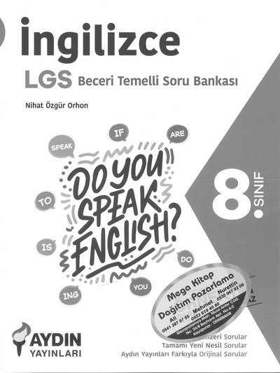 İNGİLZİCE LGS BECERİ TEMELLİ SORU BANKASI YKS Fotokopi