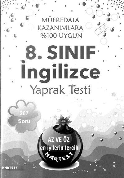 İNGİLİZCE YAPRAK TESTİ 267 SORU YKS Fotokopi