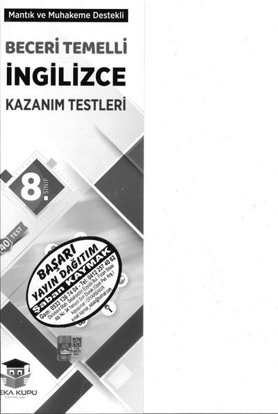 BECERİ TEMELLİ İNGİLİZCE KAZANIM TESTLERİ YKS Fotokopi