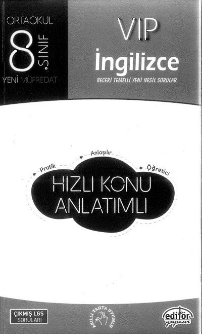 VIP İNGİLZİCE HIZLI KONU ANLATIMLI YKS Fotokopi