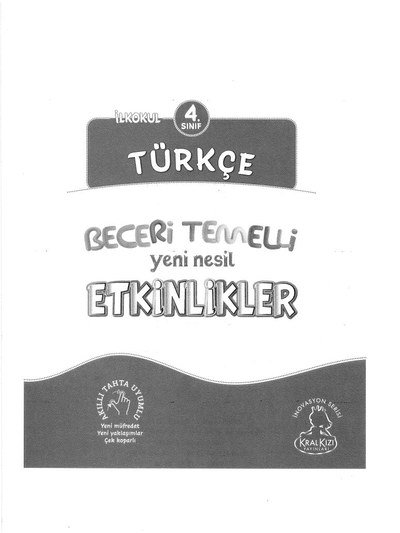 TÜRKÇE BECERİ TEMELLİ ETKİNLİKLER YKS Fotokopi