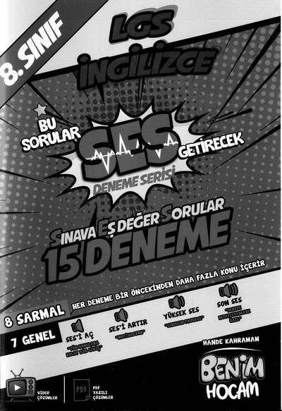 LGS İNGİLİZCE SES DENEME SERİSİ 15 DENEME YKS Fotokopi