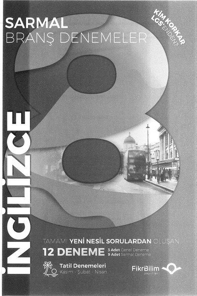 SARMAL BRANŞ DENEMELERİ İNGİLİZCE 12 DENEME YKS Fotokopi