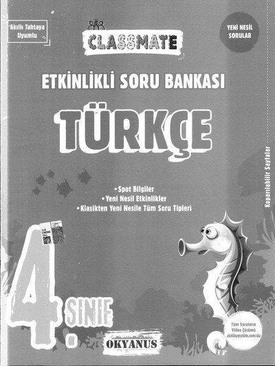 CLASSMATE TÜRKÇE SORU BANKASI YKS Fotokopi