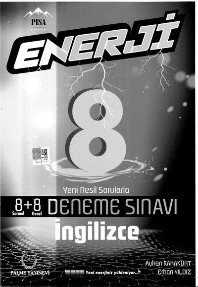 ENERJİ 8+8 DENEME SINAVI İNGİLİZCE YKS Fotokopi