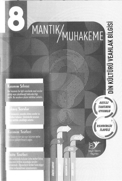MANTIK/MUHAKEME DİN KÜLTÜRÜ VE AHLAK BİLGİSİ YKS Fotokopi