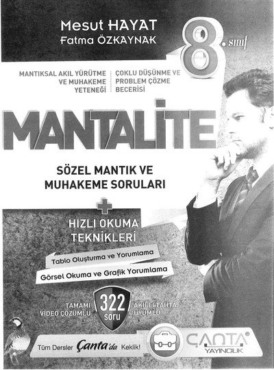 MANTALİTE SÖZEL MANTIK VE MUHAKEME SORULARI 322 SORU YKS Fotokopi