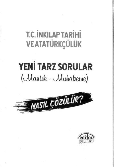 T.C. İNKILAP TARİHİ VE ATATÜRKÇÜLÜK YENİ TARZ SORULAR YKS Fotokopi