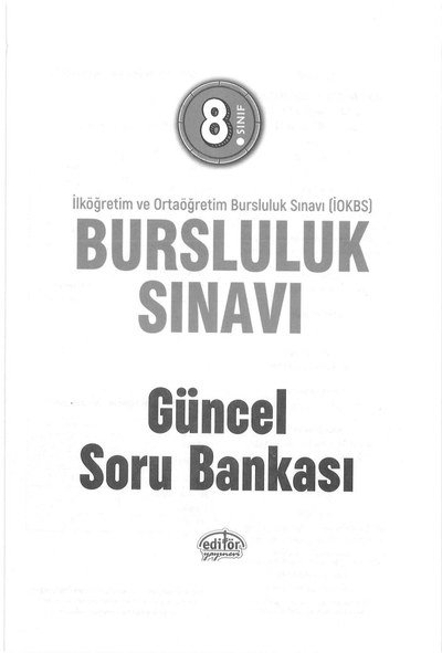 BURSLULUK SINAVI GÜNCEL SORU BANKASI YKS Fotokopi