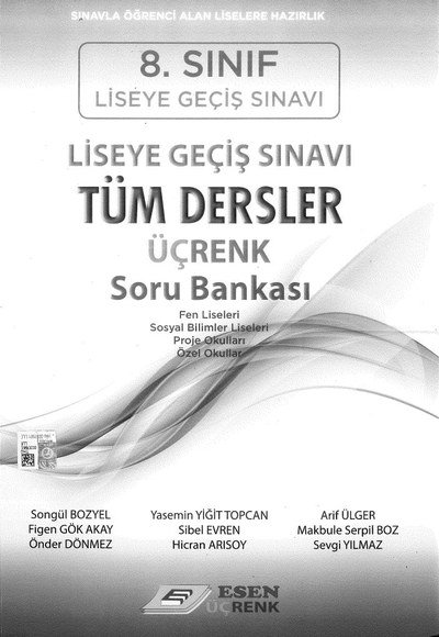 LGS TÜM DERSLER ÜÇRENK SORU BANKASI YKS Fotokopi