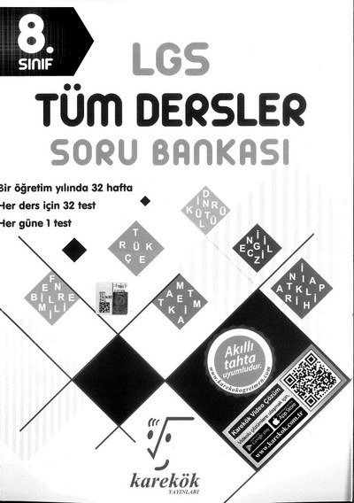 LGS TÜM DERSLER SORU BANKASI YKS Fotokopi