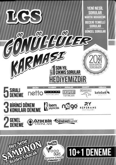 LGS GÖNÜLLÜLER KARMASI 10+1 DENEME YKS Fotokopi