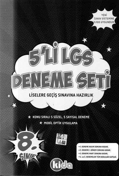 5'Lİ LGS DENEME SETİ YKS Fotokopi