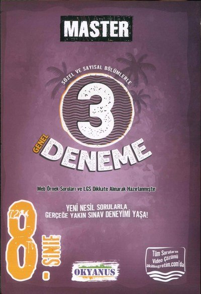 MASTER SÖZEL VE SAYISAL BÖLÜMLERLE 3 DENEME YKS Fotokopi