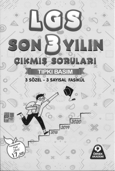 LGS SON 3 YILIN ÇIKMIŞ SORULARI TIPKI BASIM 3 SÖZEL 3 SAYISAL FASİKÜL YKS Fotokopi