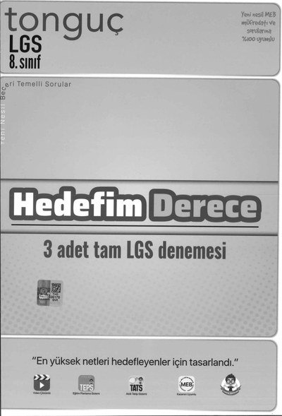 LGS HEDEFİM DERECE 3 ADET TAM LGS DENEMESİ YKS Fotokopi