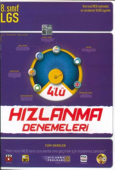 LGS 4'LÜ HIZLANMA DENEMELERİ TÜM DERSLER YKS Fotokopi