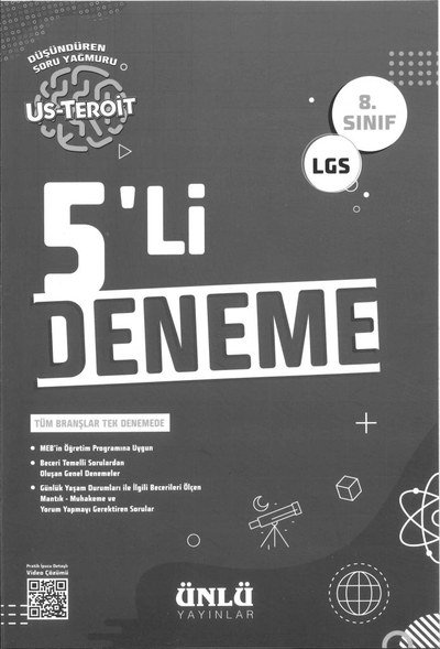5'Lİ DENEME US-TEROİT DÜŞÜNDÜREN SORU YAĞMURU YKS Fotokopi