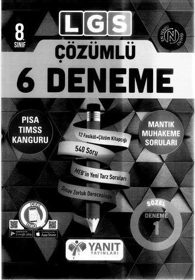 LGS ÇÖZÜMLÜ 6 DENEME MANTIK MUHAKEME SORULARI YKS Fotokopi