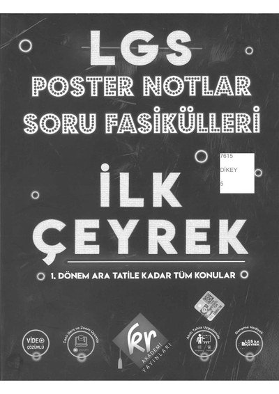 LGS POSTER NOTLAR SORU FASİKÜLLERİ İLK ÇEYREK YKS Fotokopi