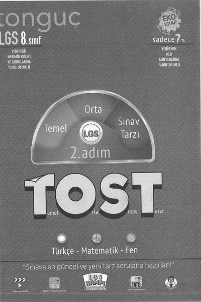 LGS TOST 2. ADIM TEMEL ORTA SINAV TARZI YKS Fotokopi