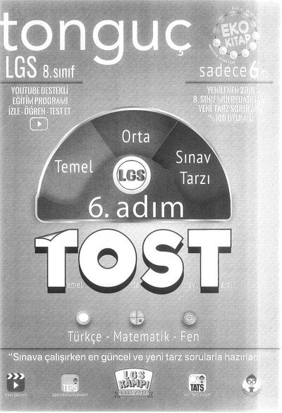 LGS TOST 6. ADIM TEMEL ORTA SINAV TARZI YKS Fotokopi
