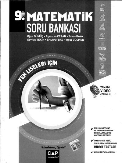 MATEMATİK SORU BANKASI FEN LİSELERİ İÇİN YKS Fotokopi