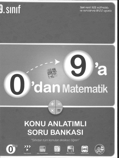 0'DAN 9'A MATEMATİK KONU ANJLATIMLI SORU BANKASI YKS Fotokopi