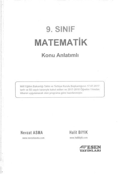 MATEMATİK KONUI ANLATIMLI YKS Fotokopi