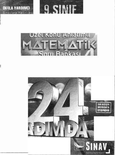 ÖZEL KONU ANLATIMLI MATEMATİK SORU BANKASI 24 ADIMDA YKS Fotokopi