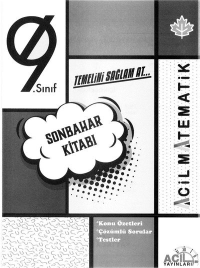 TEMELİNİ SAĞLAM AT SONBAHAR KİTABI ACİL MATEMATİK YKS Fotokopi