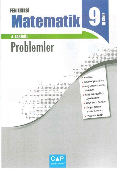 FEN LİSESİ MATEMATİK 4. FASİKÜL PROBLEMLER YKS Fotokopi