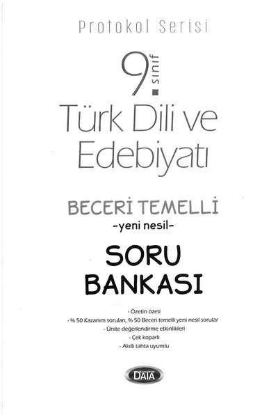 TÜRK DİLİ VE EDEBİYATI BECERİ TEMELLİ YENİ NESİL SORU BANKASI YKS Fotokopi