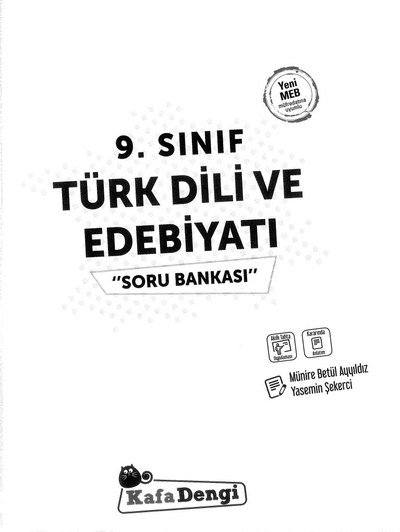 TÜRK DİLİ VE EDEBİYATI SORU BANKASI YKS Fotokopi