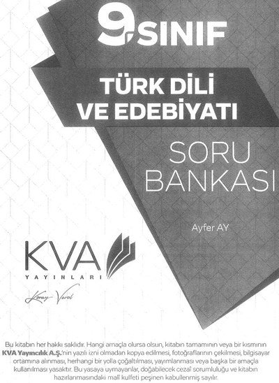TÜRK DİLİ VE EDEBİYATI SORU BANKASI YKS Fotokopi