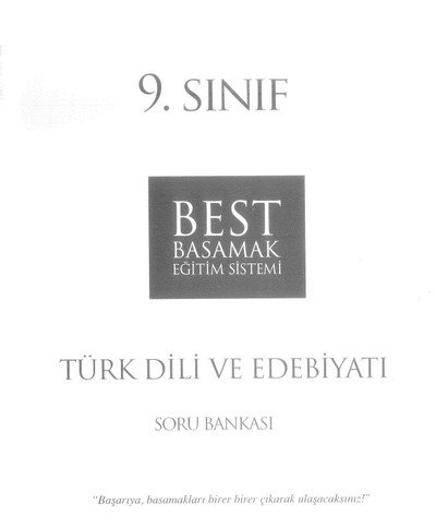 TÜRK DİLİ VE EDEBİYATI SORU BANKASI YKS Fotokopi