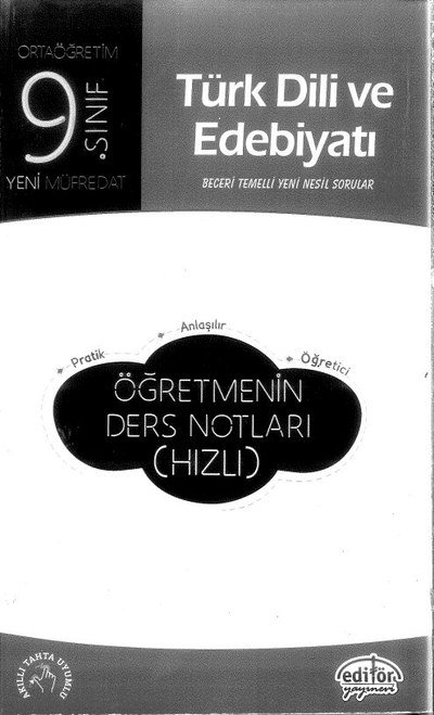 TÜRK DİLİ VE EDEBİYATI ÖĞRETMENİN DERS NOTLARI (HIZLI) YKS Fotokopi