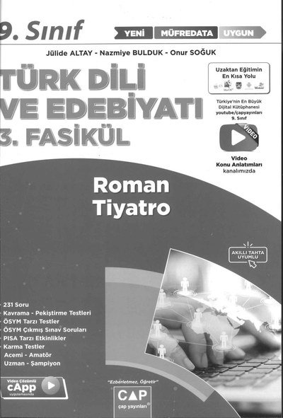 TÜRK DİLİ VE EDEBİYATI 3. FASİKÜL ROMAN TİYATRO YKS Fotokopi