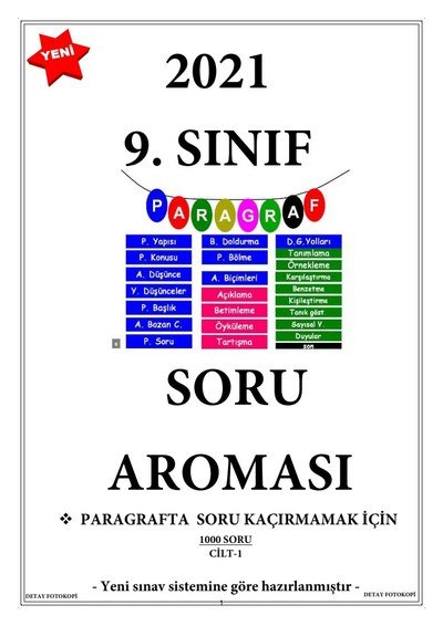 PARAGRAF SORU BANKASI 750 SORU YKS Fotokopi