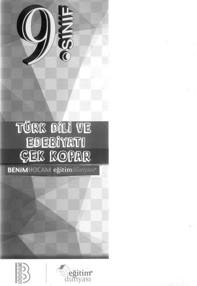 TÜRK DİLİ VE EDEBİYATI ÇEK KOPAR YKS Fotokopi