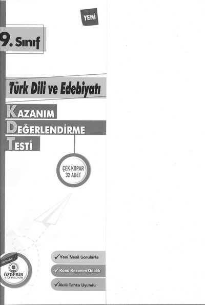 TÜRK DİLİ VE EDEBİYATI KAZANIM DEĞERLENDİRME TESTİ 32 ADET YKS Fotokopi