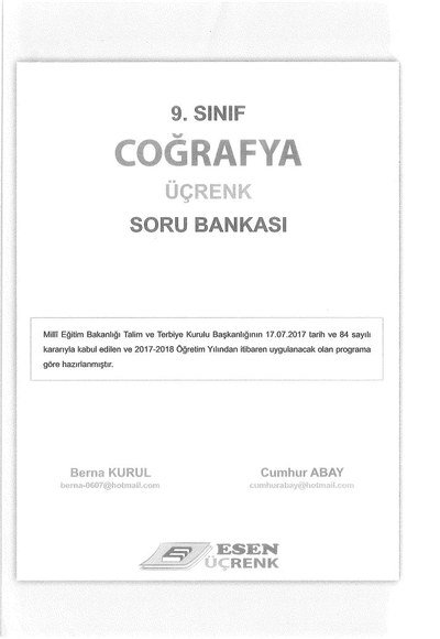 COĞRAFYA ÜÇRENK SORU BANKASI YKS Fotokopi