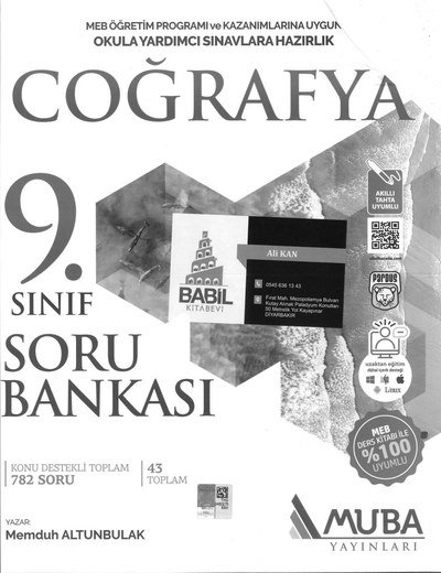 COĞRAFYA SORU BANKASI 782 SORU YKS Fotokopi