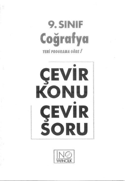 COĞRAFYA ÇEVİR KONU ÇEVİR SORU YKS Fotokopi