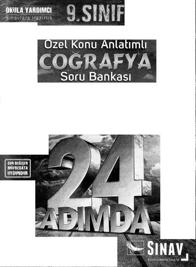 ÖZEL KONU ANALTIMLI COĞRAFYA SORU BANKASI 24 ADIMDA YKS Fotokopi