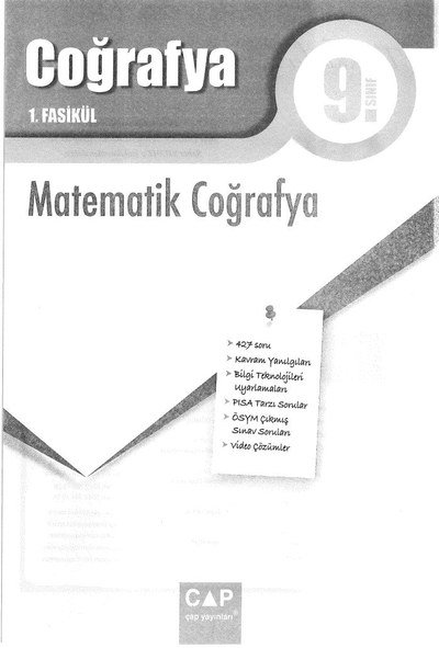 COĞRAFYA 1. FASİKÜL MATEMATİK COĞRAFYA YKS Fotokopi