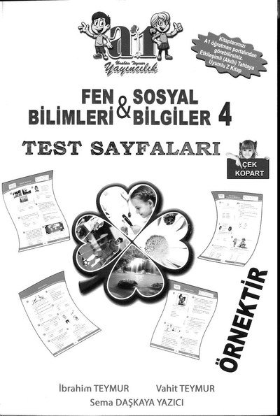FEN BİLİMLERİ & SOSYAL BİLGİLER TEST YKS Fotokopi