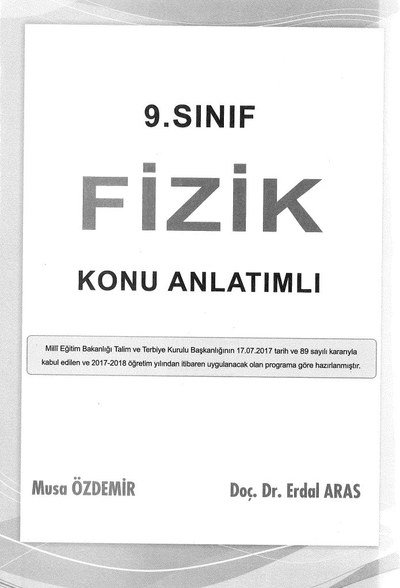FİZİK KONU ANLATIMLI YKS Fotokopi