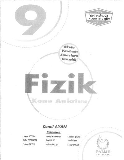 FİZİK KONU ANLATIM OKULA YARDIMCI SINAVLARA HAZIRLIK YKS Fotokopi