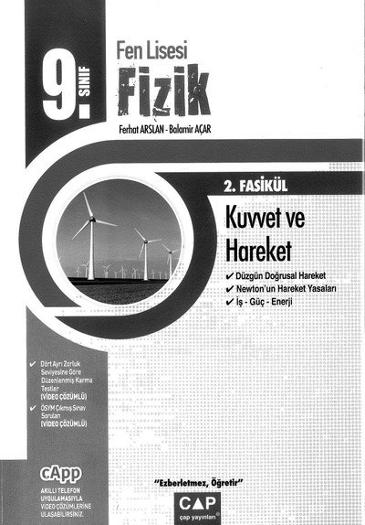 FEN LİSESİ FİZİK 2. FASİKÜL KUVVET VE HAREKET YKS Fotokopi